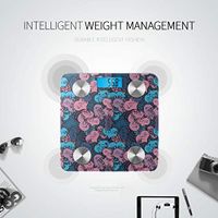 Bluetooth Body Fat Scale Abstract Colored Cute Cartoon Drawing Weight Scales for People Body Fat Composition Monitor Analyzer with Smartphone App for Body Management-396 Lbs