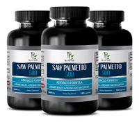 Prostate Support Sheer - Saw Palmetto Advanced Formula 500MG - Saw Palmetto Pure - 3 Bottles (300 Capsules)