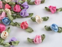 100 Pcs Polyester Tape with Ye Han Bud Rose/trim/sewing/appliques U Pick (Mix)
