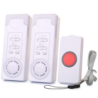 EC VISION Wireless Caregiver Pager, Personal Pager System Emergency Care Alarm Call Button Wireless Remote Nurse Alert System -500+ft Operating Range (2 in 1)