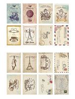 Set of 15 Decorative Envelope Self-Adhesive Paper Seals Atelier, 16 per Pack