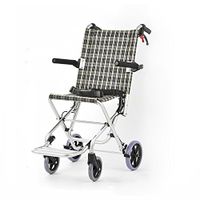 LYYYL Wheelchair Lightweight Folding Portable Transport Chair with Bags Solid Tires Seatbelt Hand Brakes Comfortable Armrest Seat Heavy Duty Swing Away Foot Rrests for Men and Women (Lattice)
