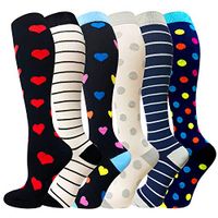 Compression Socks For Men & Women - 3/6 Pairs - Best for Running,Medical,Sports,Flight Travel, Pregnancy - 20-30mmHg (Multicoloured 10, Small/Medium)