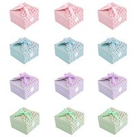 MissShorthair Gift Boxes, 12 Pack Floral Decorative Boxes for Small Gifts, Favor Boxes for Christmas, Wedding, Birthday, Party, Holidays