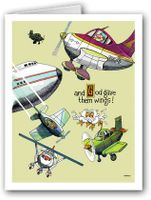 Flying The Friendly Skies Airplane Note Card - 10 Boxed Cards & Envelopes