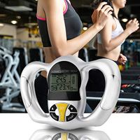 Digital Handheld BMI Monitor, Body Fat Measurement Percentage - Weight Loss/Fitness Monitoring Device, 9-Person-Profile Memory with LCD Display Readout (Sliver)