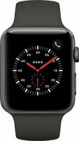 Apple Watch Series 3 42mm Smartwatch (GPS + Cellular, Space Gray Aluminum Case, Gray Sport Band) (Renewed)