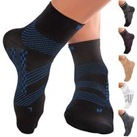 TechWare Pro Ankle Brace Compression Socks - Plantar Fasciitis Sock with Arch Support for Achilles Tendonitis & Heel Pain Relief. Men & Women 1 Pair