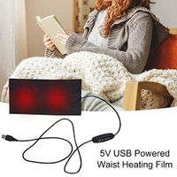 Heating Cushion,USB Powered Far Infrared Waist Heating Film Portable Electric Heating Pad with Temperature Settings for Abdominal Stomach Cramps