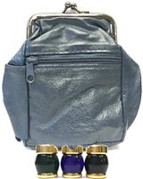 Greatest Selection Full Lamb Skin Cigarette Case Pouch, Coin Purse, Lighter Holder & Pockets, 100s, Free Gift! 3204 (Blue)