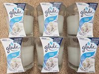 6 GLADE Clean Linen Infused Scented Oil Jar Candles Air Freshener, 3.4 oz Fresh