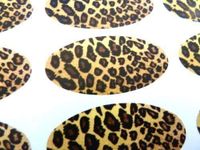 Minilabel Pack Of 30 , Leopard Print Seals , 51X25mm Oval Seal Labels, Stickers For Gift Wrapping, Presents, Envelopes, Bags Or Cards