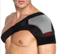 ADLIKES Shoulder Support - Adjustable Shoulder Wrap Belt Band Gym Sport Brace For Rotator Cuff Tear Injury AC Joint Dislocated Prevention and Recovery (Left Shoulder Support)