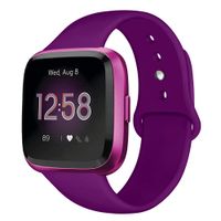 Kmasic Sport Band Compatible with Fitbit Versa/Fitbit Versa 2/Fitbit Versa Lite Edition, Soft Silicone Strap Replacement Wristband Versa Smart Fitness Watch Small Large