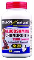 Mason Natural Glucosamine Chondroitin Super Maximum Strength 1500/1200 2 Per Day Contains 90 Tablets