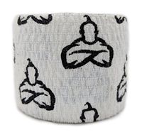Liftgenie Tearable Elastic Adhesive Weightlifting Tape | Protects Thumbs When Lifting Weights & Prevents Knurling | Stretchy Adhesive Athletic Hook Grip Tape for Weightlifters (White, Box of 24)