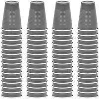 DecorRack 12 oz Disposable Silver Plastic Cups, Solo Party Cups (60 Pack)