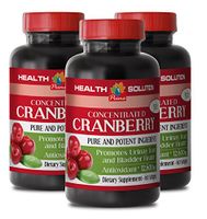 Cranberry Capsules for Urinary Tract Infection - Concentrated Cranberry 50: 1 - Health-Promoting antioxidants (3 Bottles)