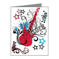 Note Card Rock Guitar Music Notes Treble Clef