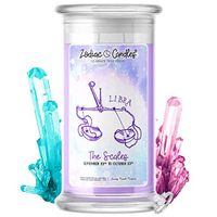 Libra | Zodiac Star Signs Jewelry Candle 21oz | Surprise Prize Valued at $15 - $7,500 Inside | Choose From 30+ Scents | Bahama Mama | Earrings