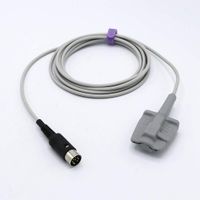 Compatible Mindray Datascope Spo2 Sensor Adult Soft 9.8 ft 8 Pins Connector