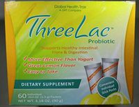Global Health Trax, ThreeLac Probiotic, Lemon Flavor, 60 Packets, .053 oz (1.5 g) Each - 2pc