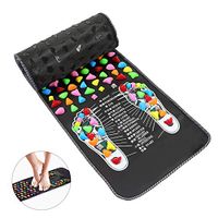 Reflexology Stone Foot Acupressure Massage Mat Pain Relief Feet Walk Massager Walk Stone Foot Massage Mat Pad Foot Spa Massager,175cm*35cm