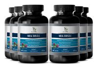 Natural Detox - Milk Thistle Seed Extract 175 - Silybum marianum Powder - 6 Bottle 360 Capsules