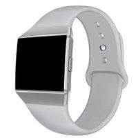 NAHAI Compatible Fitbit Ionic Bands, Soft Silicone Replacement Strap Accessory Breathable Wristbands for Fitbit Ionic Smart Watch,Small, Gray