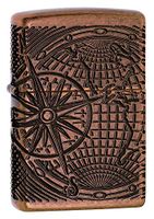 Zippo World Map Design Pocket Lighter