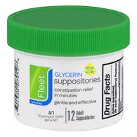 Fleet Laxative Glycerin Suppositories | 12 Suppositories in 1 Jar | Fast Constipation Relief in Minutes