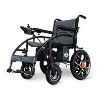 Jiu Si- Wheelchair, Disabled Four-Wheeled Electric Wheelchair, Folding Portable Intelligent Automatic Scooter, Load 150kg, Power 250W Wheelchair (Color : 12A Lithium Battery)