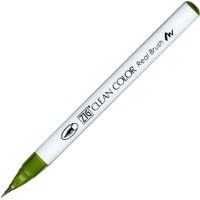 Kuretake ZIG Clean Color Real Brush Pen, Olive Green Ink