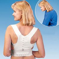 Healtheveryday®Chilrden Students Teenager Magnetic Therapy Posture Back Corrector Brace Young Adults Adjustable Shoulder Support Belt Band Body Shaper (S)