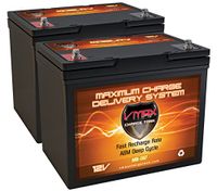 QTY2 VMAXMB107 AGM Group 24 Deep Cycle Battery Replacement for Gendron-Solo Regency XLC Bariatric 12V 85Ah Wheelchair Battery