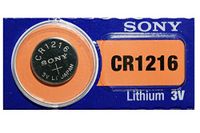 10 x CR1216 Sony 3 Volt Lithium Coin Cell Batteries (On a Card)