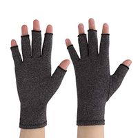Compression Arthritis Gloves Wrist Support Joint Pain Relief Hand Computer Typing Fingerless Thumb Wrap for Symptoms, Rheumatoid & Osteoarthritis