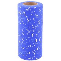 uxcell Polyester Wedding Clothes Dress DIY Decoration Tulle Spool Roll 6 Inch x 25 Yards Royal Blue