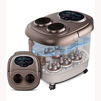 Lzour Foot Spa Bath Massager with Heat and Water Jet Electric Pedicure Salon Footbath Tub Bubbles Rolling Vibration Massage, Invigorates, Soothes and Relaxes Tired