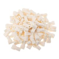 100PCS Peg Hook Stop Lock for Prevent The Sweep Theft of Displayed Products on A Wire Peg, Plastic White Security Lock, Retail Shop Anti-Theft Display - 8mm