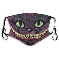 2pcs Ma-sk Wonderland Mad Cheshire Cat Joker PM2.5 Non-Medical Dust with Replaceable Filter Elements