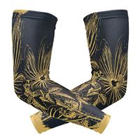 LEVEIS Lily Arm Sleeves UV Protection for Men Women Sunblock Protective Gloves Running Golf Cycling Driving Long Arm Cover 1 Pair