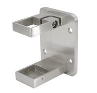 Stainless Steel 316 Grade Glass Railing Fascia Side Mount Bracket for 1-5/8 x 1-5/8-inch Square Post, BH-140, Satin Finish