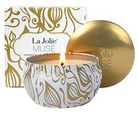 Aromatherapy Scented Candles - Vanilla Coconut Essential Oil Soy Wax Stress Relief Candle, 6.5 Oz Travel Tin Decorative Candle, Winter Relaxing Candle Gift for Mother's Day
