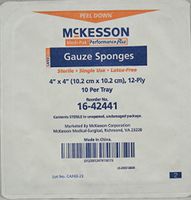 Gauze 4X4 12Ply St 10Ea/Tr 128Tr/Cs (Sold per PIECE)