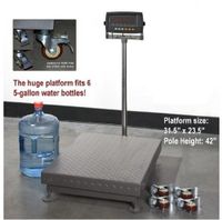 Industrial Heavy Duty Portable Bench Shipping Scale,1100x0.1 lb,Plate size 21.5"x31.5", Rechargeable Battery,Ac Adapter, New
