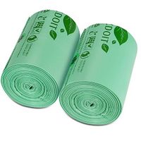 4 Gallon Compostable Bags 100% Biodegradable Trash Bags Extra Thick 0.85 Mils, Small Kitchen Compost Trash Bags, Food Scrap Yard Waste Bags, US BPI Free Compost Home Certified - 100 Count