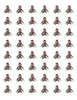 Special Pack 48 Sock Monkey Seals Labels Stickers Envelope 1.2" Round #CUAS
