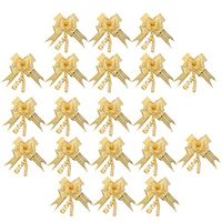 joyMerit 20 X Organza Pull Bow Floristry Ribbon Wedding Party Gift Box DIY - Gold