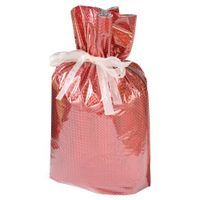Gift Mate 21088-4 4-Piece Drawstring Gift Bags, Large, Diamond Red